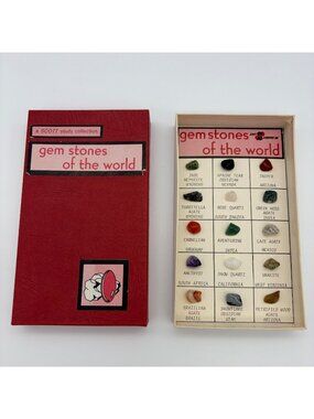 Vintage Scott Scientific Gemstones Of The World Study Collection Gem Mineral Set